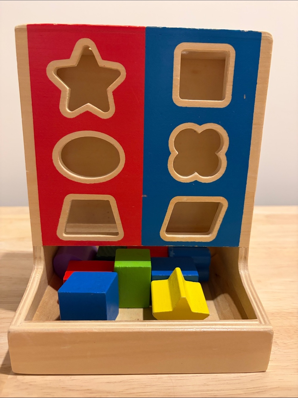 Melissa & Doug Wooden Shape Sorter Toy